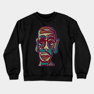 One line drawing of an abstract face Crewneck Sweatshirt